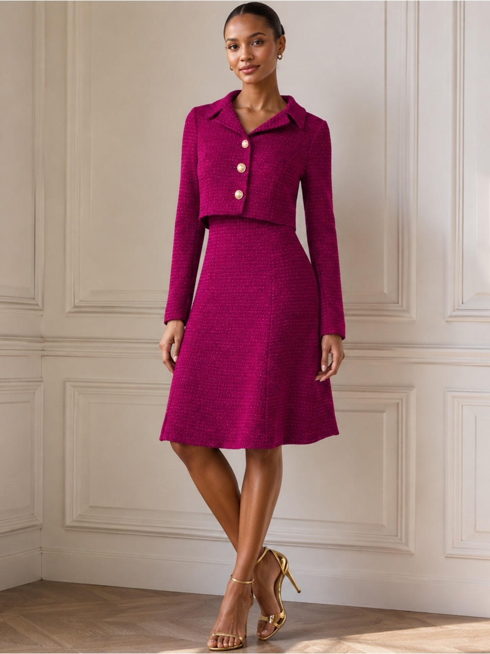 NWT Ricki Freeman Teri Jon Layered Look Fit and Flare Dress Size 12